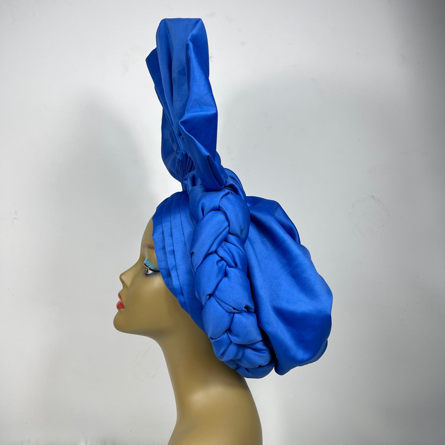 Dupion Raw silk Ruffles style head tie | Nigeria pre styled Headwrap |Gele for wedding party | Turban Ready to wear