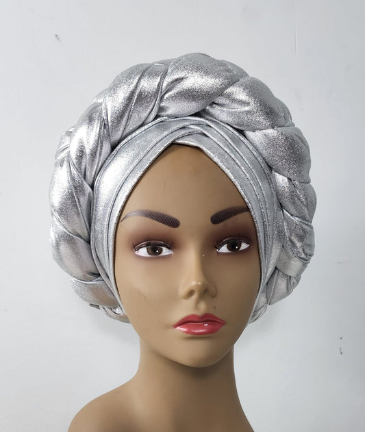 Multi Braided Turban | High quality women head wrap Already made turban cap headtie.
